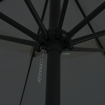 Градински парасол Антрацит и черен 395 x 395 x 245 см