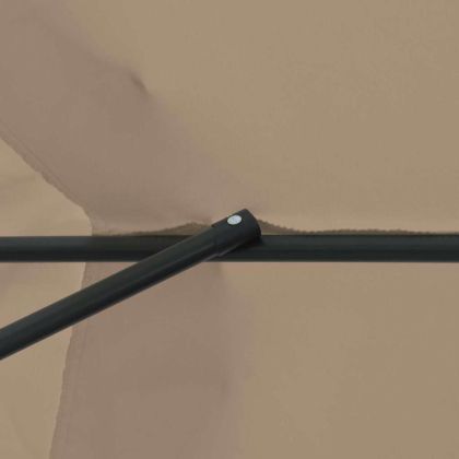 Градински парасол Таупе и Черно 395 x 395 x 245 см
