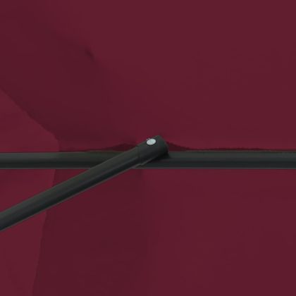 Градински парасол Червен и Черен 395 x 395 x 245 см