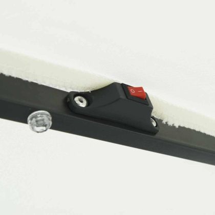 Градински парасол Бял и черен 395 x 395 x 245 см