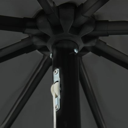 Градински парасол Антрацит и черен 395 x 395 x 245 см