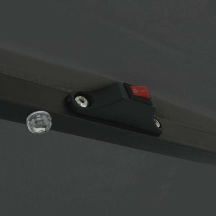 Градински парасол Антрацит и черен 395 x 395 x 245 см