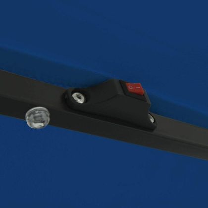 Градински парасол Син и Черен 395 x 395 x 245 см