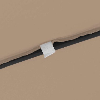 Градински парасол Таупе и Черно 295 x 295 x 245 см