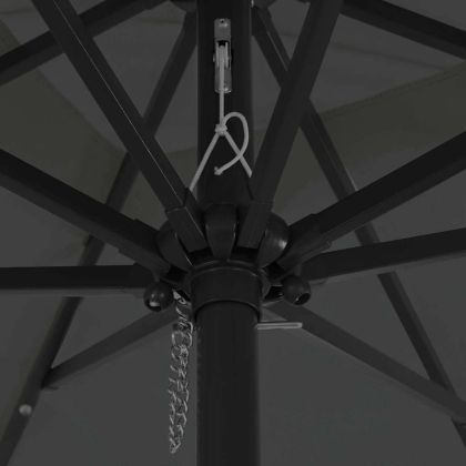 Градински парасол Антрацит и черен 295 x 295 x 245 см