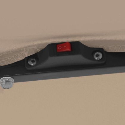 Градински парасол Тъмно кафяво и черно 295 x 295 x 245 см