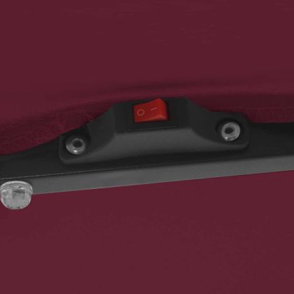 Градински парасол Червен и Черен 295 x 295 x 245 см