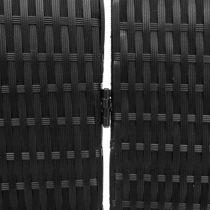 Разделител за стая Черно 195 x 180 см полиратан