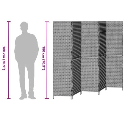 Разделител за стая Бежово 242 x 180 см полиратан