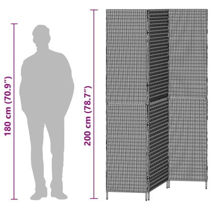 Разделител за стая Бежово 146 x 200 см полиратан
