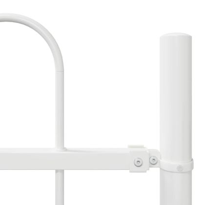 Градска ограда Бяло 1.7 x 1 m Прахово покритие стомана