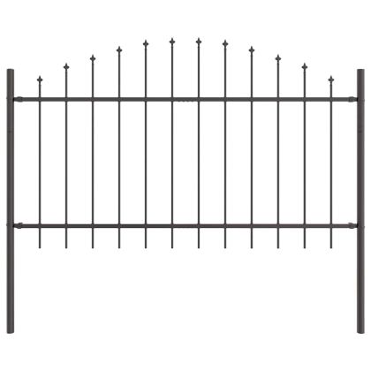 Градска ограда Сив 170 х 100 см Прахово боядисана стомана