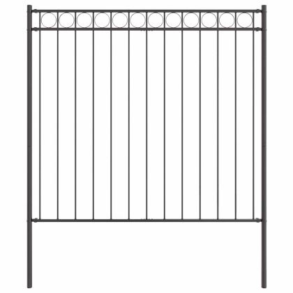 Елемент на оградата Сив 170 x 200 см Стомана