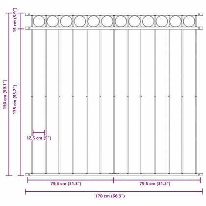 Градска ограда Сив Стомана