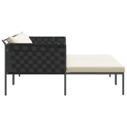 Шезлонг с възглавница Антрацит 115 x 153 x 69.5см Стомана