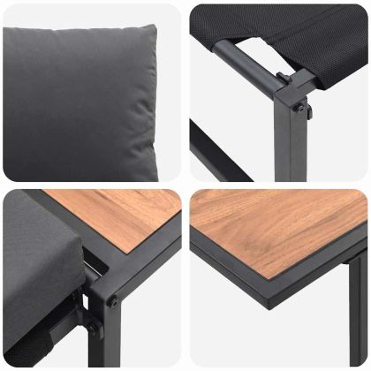 Комплект за хранене в градината 2 pcs Антрацит Стомана