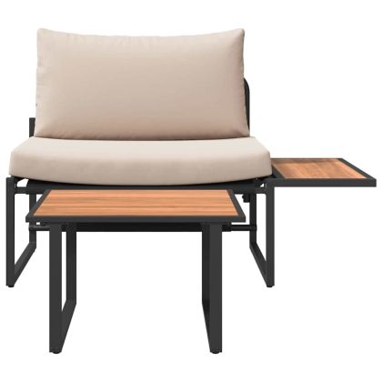 Градински Софа Комплект 2 pcs Таупе Стомана