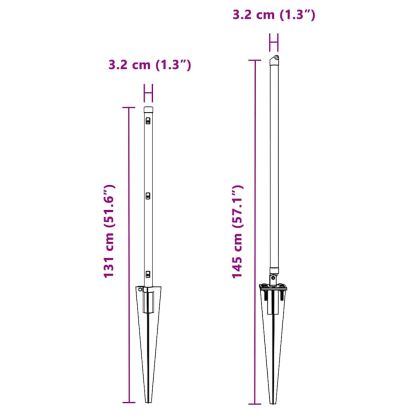 Оградни стълбове 13 pcs Зелен Ø32mm 100 см Поцинкована стомана