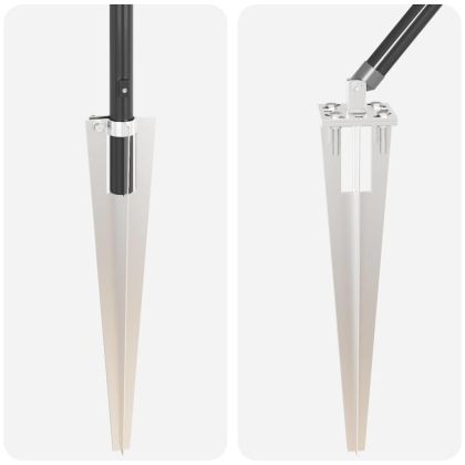 Оградни стълбове 7 pcs Сив Ø32mm 100 см Поцинкована стомана