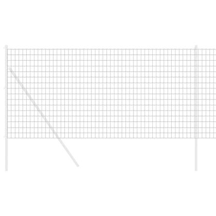 Европейска ограда Сив 1.2 x 25 m Желязо с PVC покритие
