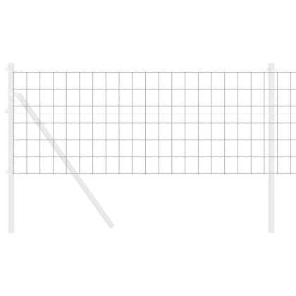 Европейска ограда Сив 0,8 x 25 m Желязо с PVC покритие