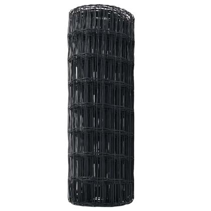 Европейска ограда Сив 0.6 x 10 м Желязо с PVC покритие