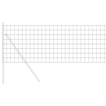 Европейска ограда Сив 0.4 x 50 м Желязо с PVC покритие