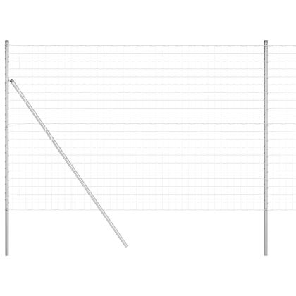 Европейска ограда Сребрист 1.5 x 10 m Горещо поцинкована желязо