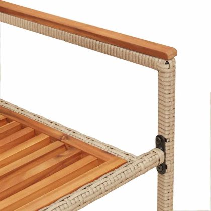 Струпваеми градински столове 2 pcs Кафяв и бежов