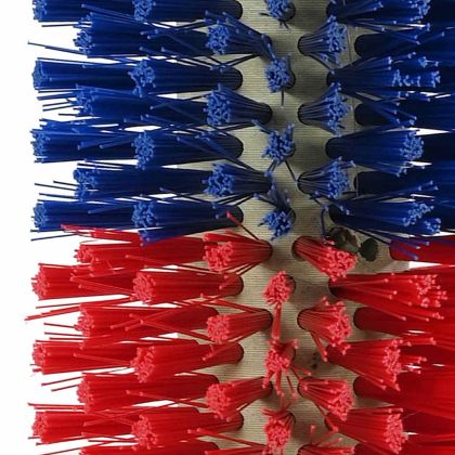 Четки за говеда Червен и син 20 x 9 x 50 см Пластмаса и стомана