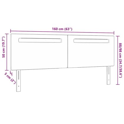 LED глава Бяло 160 cm Изкуствена