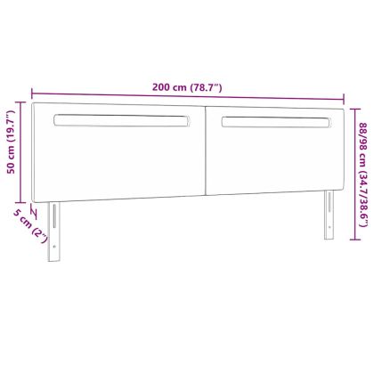 LED глава Сив 200 cm Изкуствена