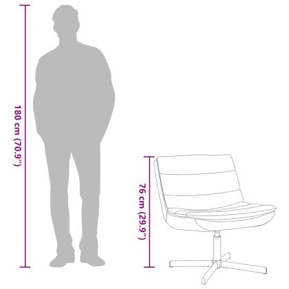 Въртящ се стол Червено 63 x 75 x 76 см PU