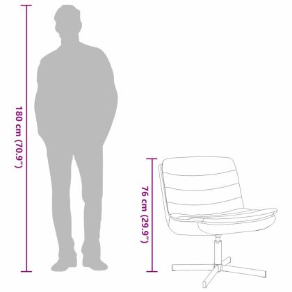 Въртящ се стол Таупе 63 x 75 x 76 см текстил