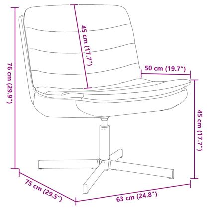 Въртящ се стол Облачно сиво 63 x 75 x 76 см текстил