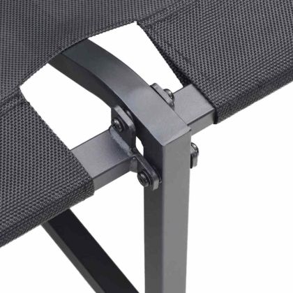 Градински диван с възглавница Кафяво 200.5 x 70 x 85.5 см Метал