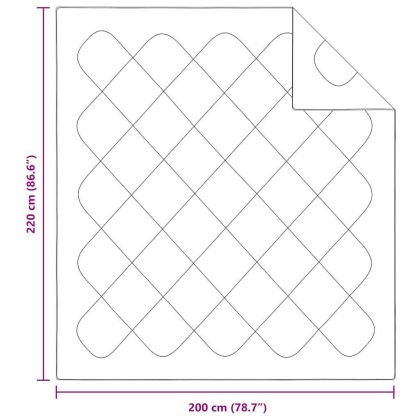 Одеяла и юргани Бял 200 x 220 см Микрофибър