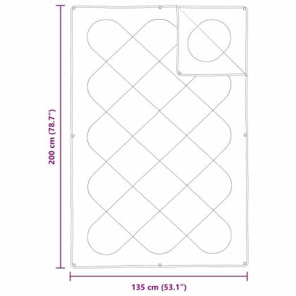 2-в-1 Дюшека Бяло 135 x 200 cm Полиестер