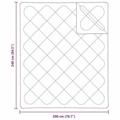Одеяла и завивки Бяло 240 x 200 cm Полиестер