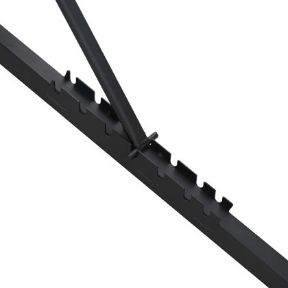 Тежестна пейка Черно 131 x 41 x 110 см Стомана