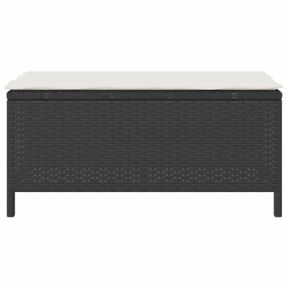 Комплект за хранене в градината Черно полиратан