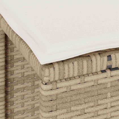 Комплект за хранене в градината Бежово полиратан