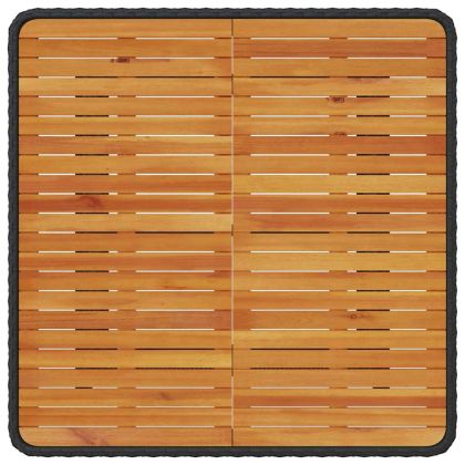 Комплект за хранене в градината Черно Полиратан