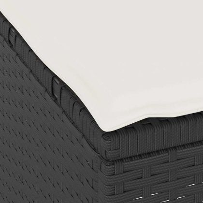 Комплект за хранене в градината Черно полиратан