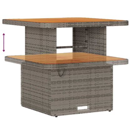 Комплект за хранене в градината Сив Полиратан