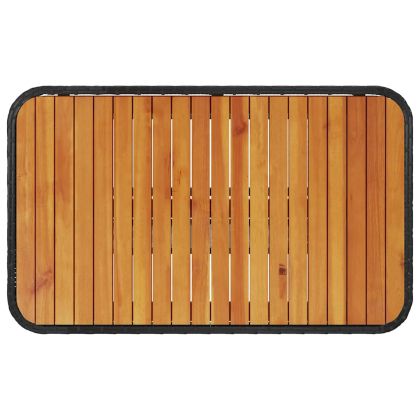 Комплект за хранене в градината Черно полиратан