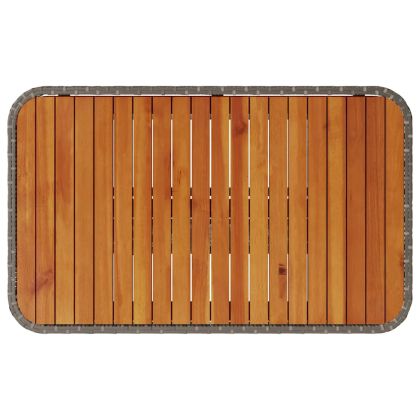 Комплект за хранене в градината Сив полиратан