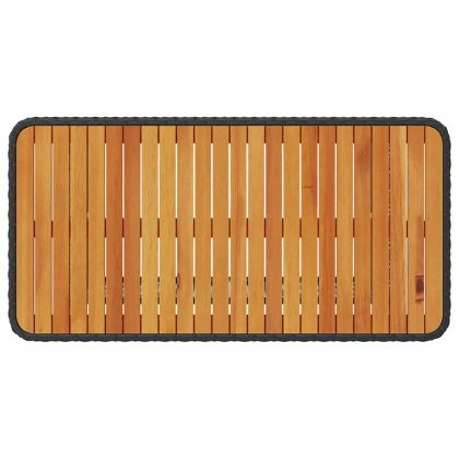 Комплект за хранене в градината Черно полиратан