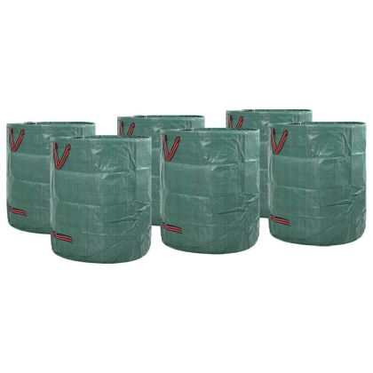 Чували за градински отпадъци 12 pcs Зелен 45 x 45 x 76 см