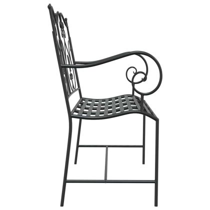 Градинска пейка Черно 104 x 54 x 93cm Стомана